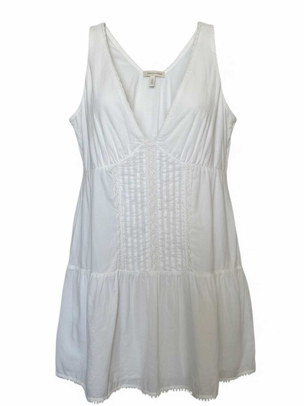 Abercrombie & Fitch White V-Neck Tank Sleeveless Cotton Dress - S